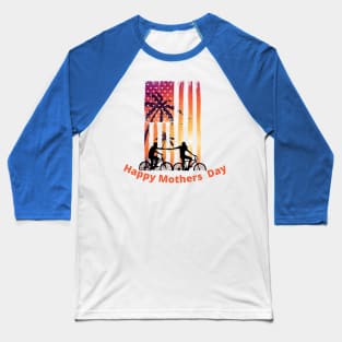 Happy Mothers Day (couple biking holding hands sunset Baseball T-Shirt